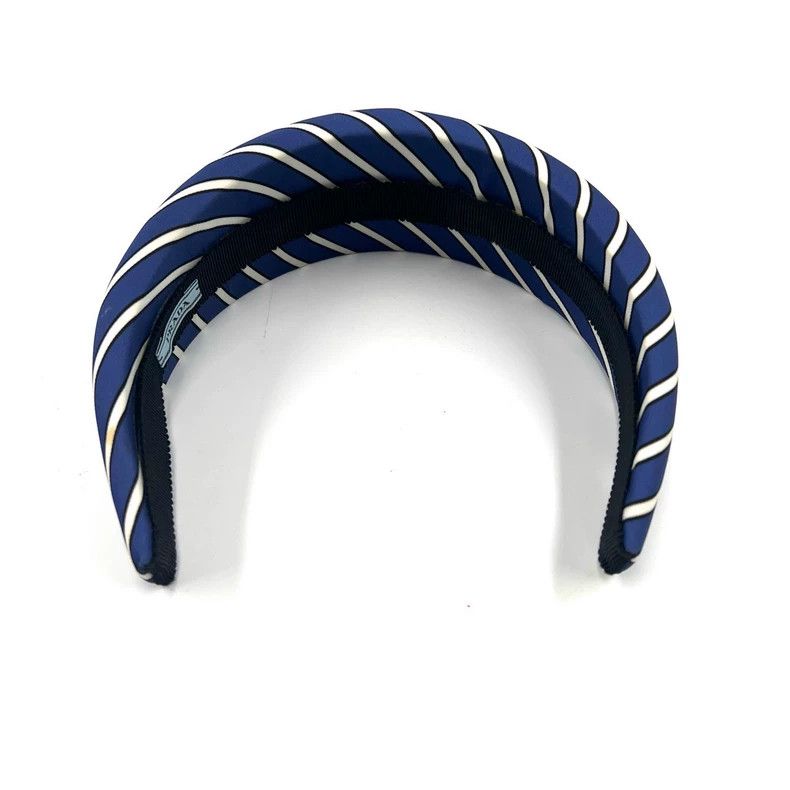 Prada Prada Blue and White Striped Headband Size ONE SIZE - 4 Thumbnail