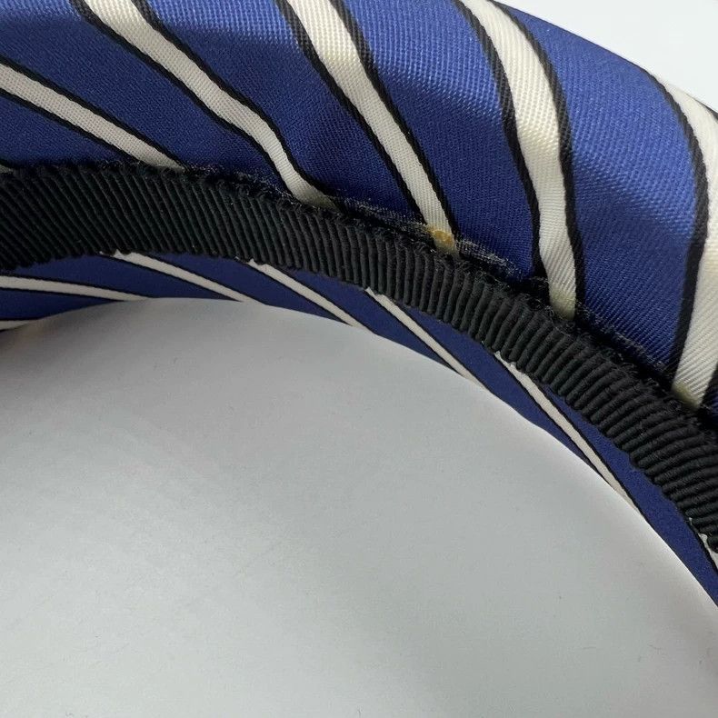 Prada Prada Blue and White Striped Headband Size ONE SIZE - 7 Thumbnail