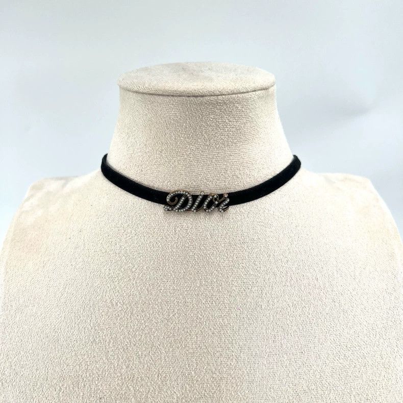 Dior Dior Black Velvet Choker Necklace Size ONE SIZE - 2 Thumbnail