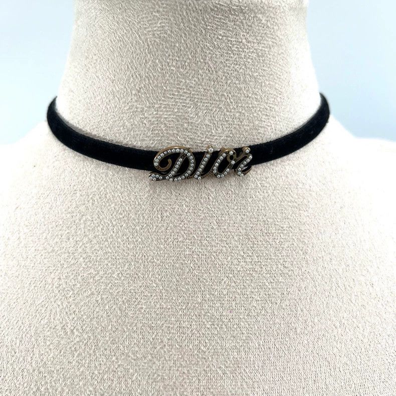Dior Dior Black Velvet Choker Necklace Size ONE SIZE - 3 Thumbnail