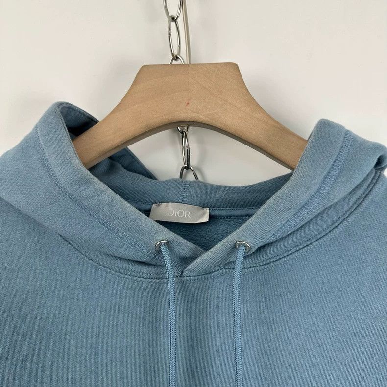 Dior Dior Embroidered Hoodie in Misty Blue Size US M / EU 48-50 / 2 - 3 Thumbnail