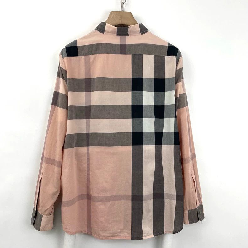 Burberry Burberry Pink Check Long Sleeve Shirt XL Size US XL / EU 56 / 4 - 3 Thumbnail