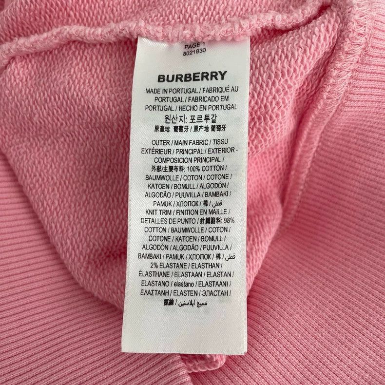 Burberry Burberry Pink Logo Hooded Sweatshirt Size US S / EU 44-46 / 1 - 3 Thumbnail