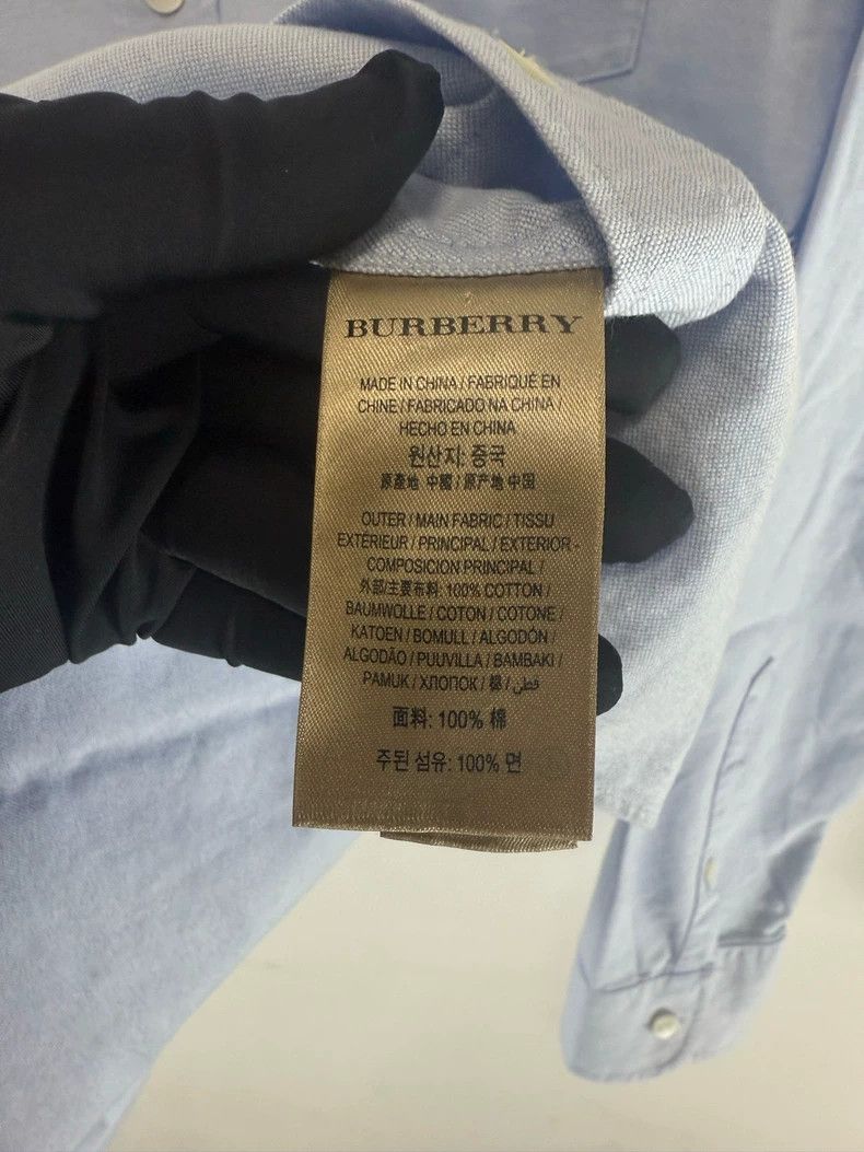 Burberry Burberry Embroidered Logo Long Sleeve Shirt Size US L / EU 52-54 / 3 - 5 Thumbnail