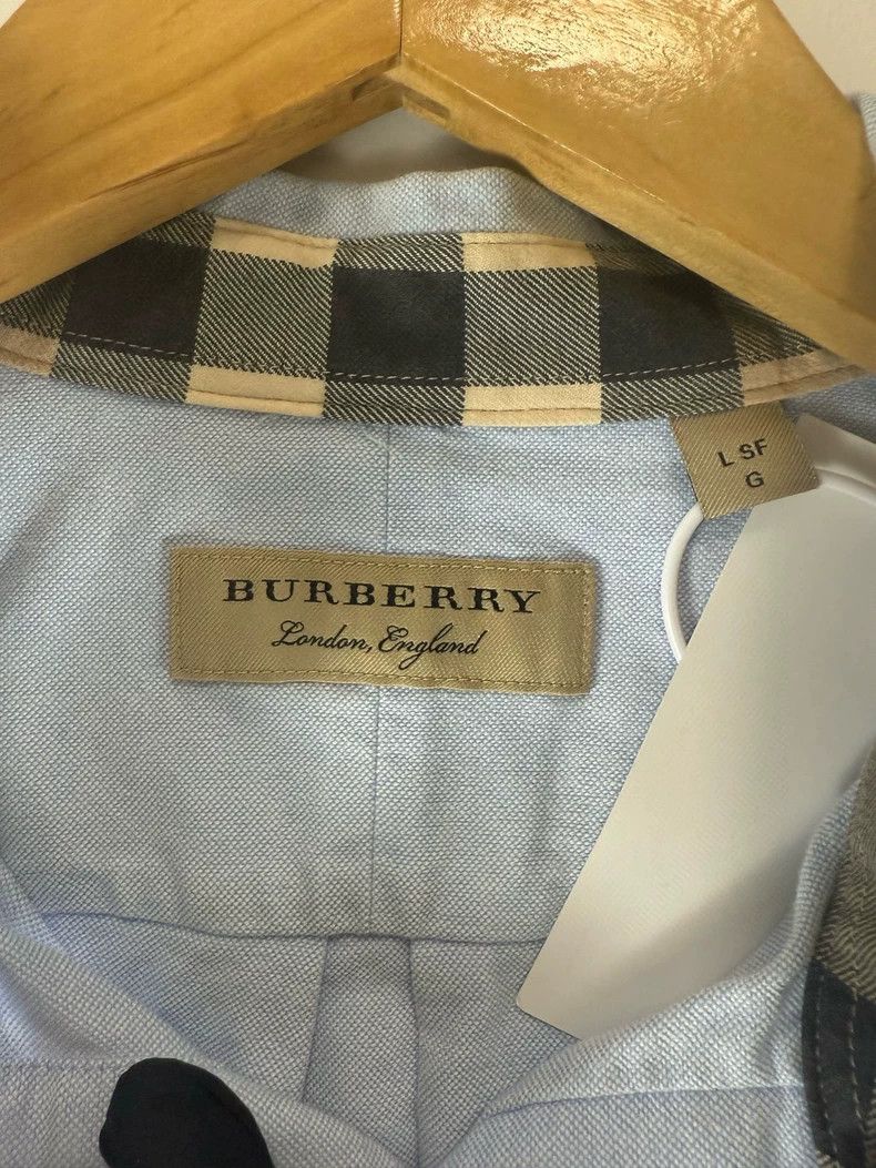 Burberry Burberry Embroidered Logo Long Sleeve Shirt Size US L / EU 52-54 / 3 - 3 Thumbnail