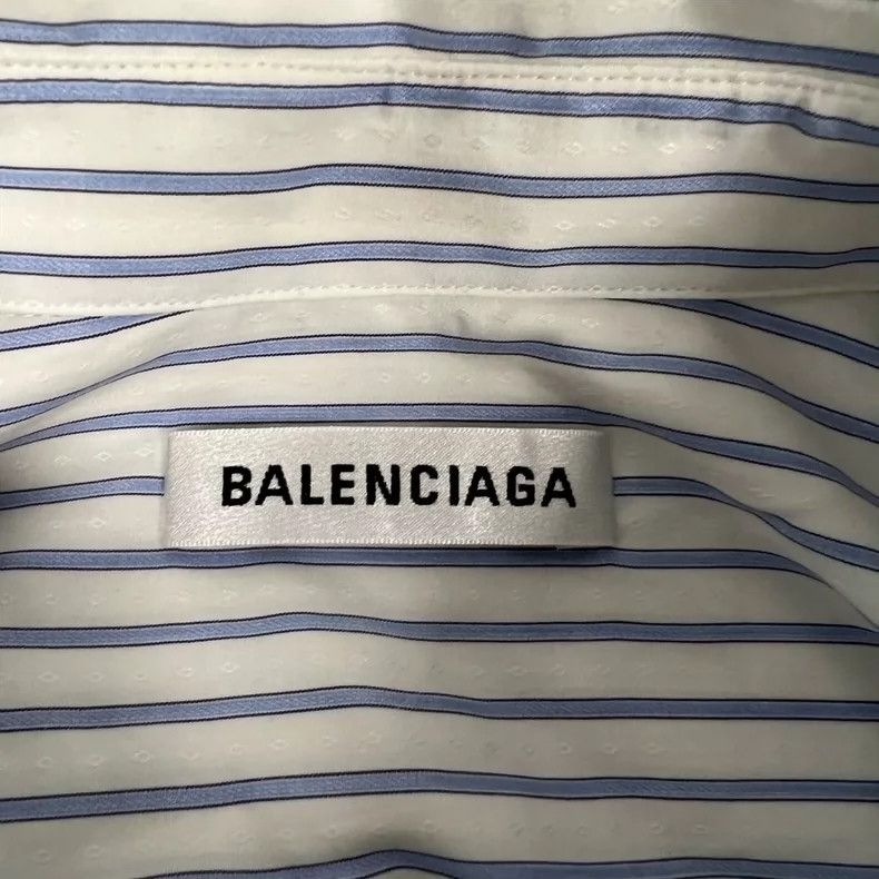 Balenciaga Balenciaga Striped Cape Shirt with Tags Size US S / EU 44-46 / 1 - 5 Thumbnail