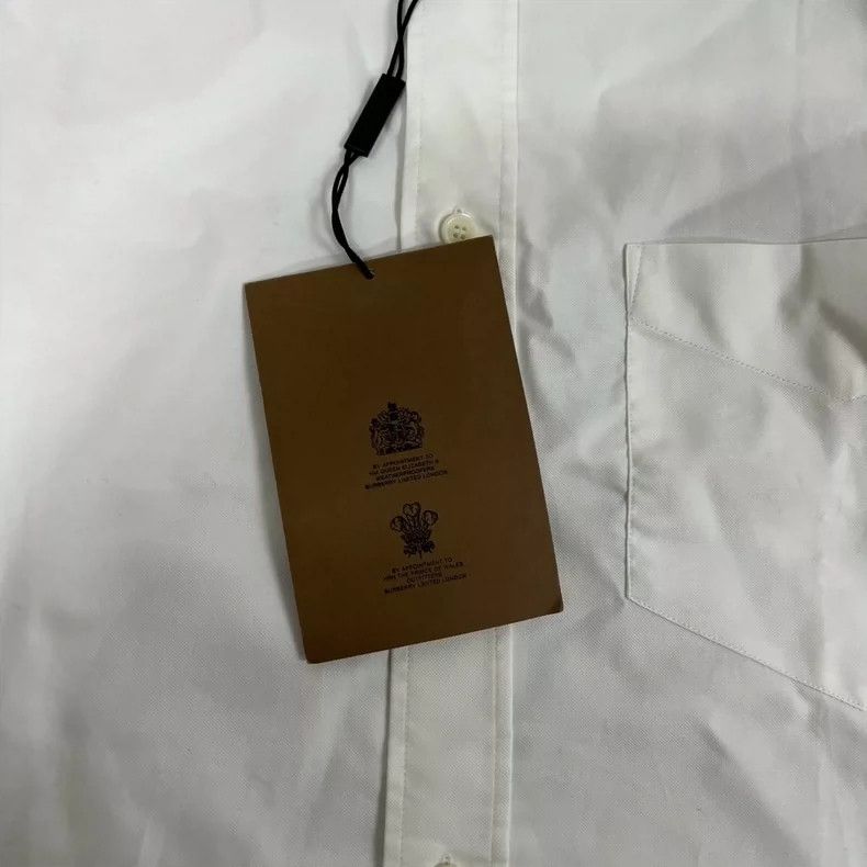 Burberry Burberry White Long Sleeve Shirt with Tags Size US L / EU 52-54 / 3 - 7 Thumbnail