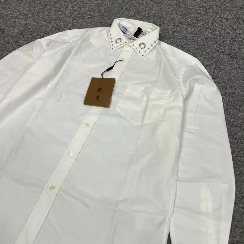 Burberry Burberry White Long Sleeve Shirt with Tags Size US L / EU 52-54 / 3 - 4 Thumbnail