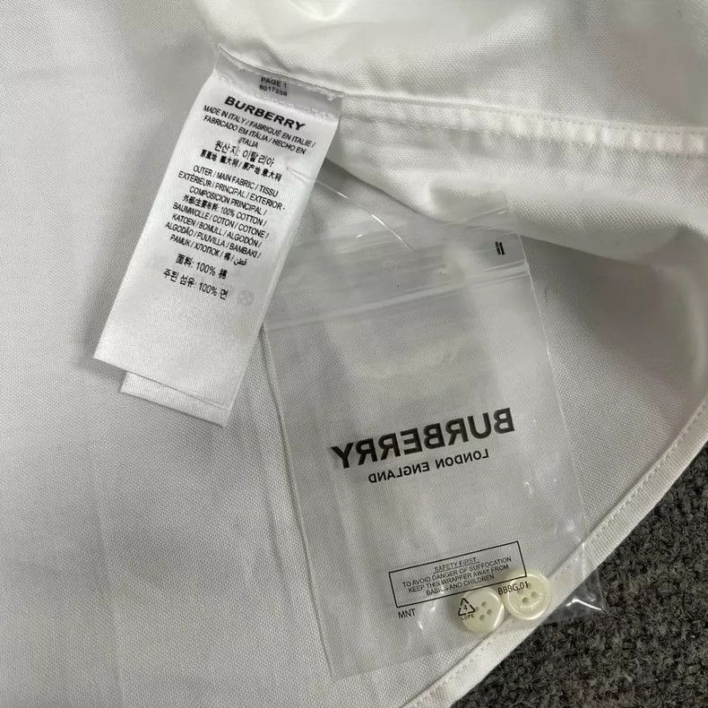 Burberry Burberry White Long Sleeve Shirt with Tags Size US L / EU 52-54 / 3 - 6 Thumbnail