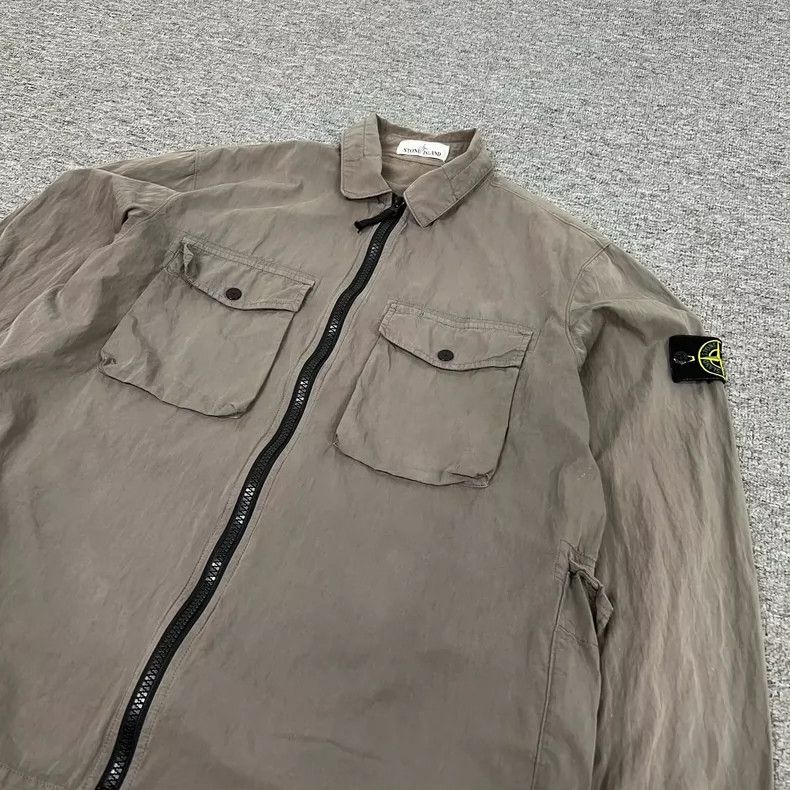 Stone Island Stone Island Brown Shirt Jacket with Pockets Size US XL / EU 56 / 4 - 4 Thumbnail