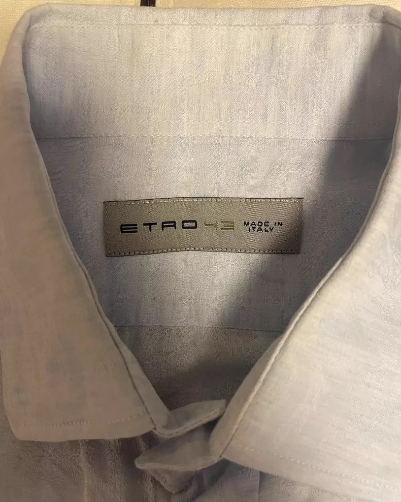 Emporio Armani ETRO Men's Long Sleeve Shirt with Print Size US L / EU 52-54 / 3 - 4 Thumbnail