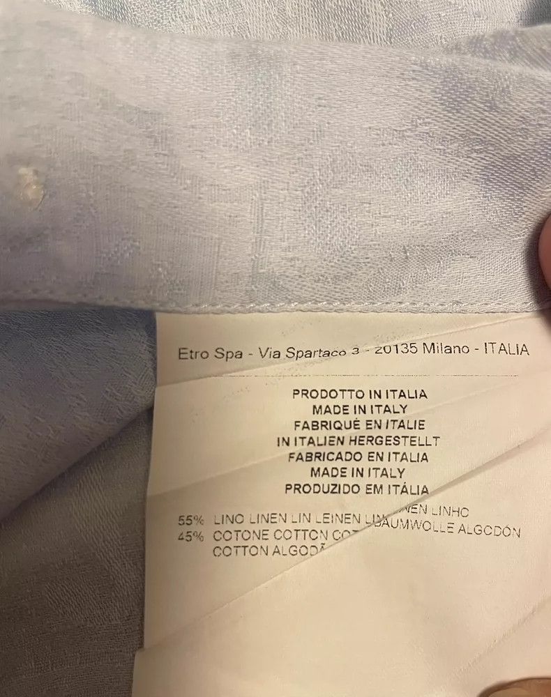 Emporio Armani ETRO Men's Long Sleeve Shirt with Print Size US L / EU 52-54 / 3 - 7 Thumbnail