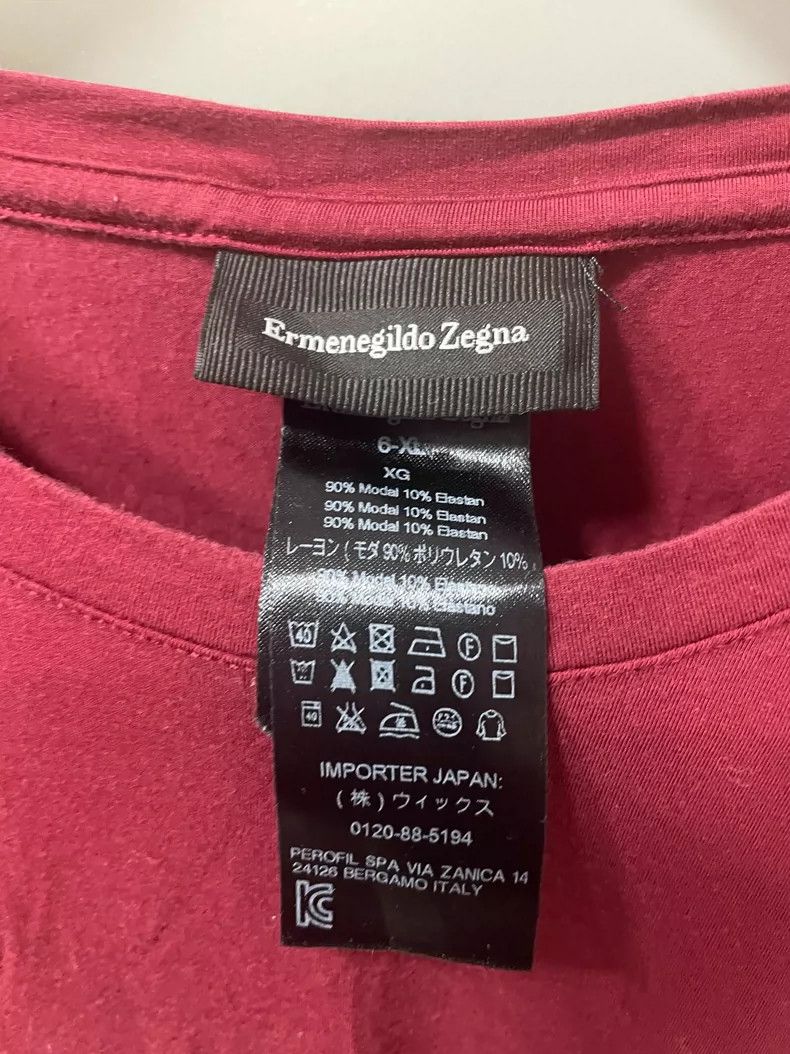 Ermenegildo Zegna Ermenegildo Zegna Red T-Shirt in Size XL Size US XL / EU 56 / 4 - 3 Thumbnail