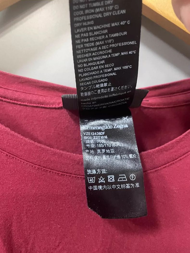 Ermenegildo Zegna Ermenegildo Zegna Red T-Shirt in Size XL Size US XL / EU 56 / 4 - 8 Thumbnail