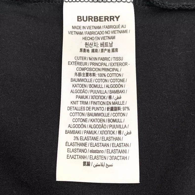 Burberry Burberry Black Logo Cotton Crew Neck T-shirt Size US M / EU 48-50 / 2 - 7 Thumbnail