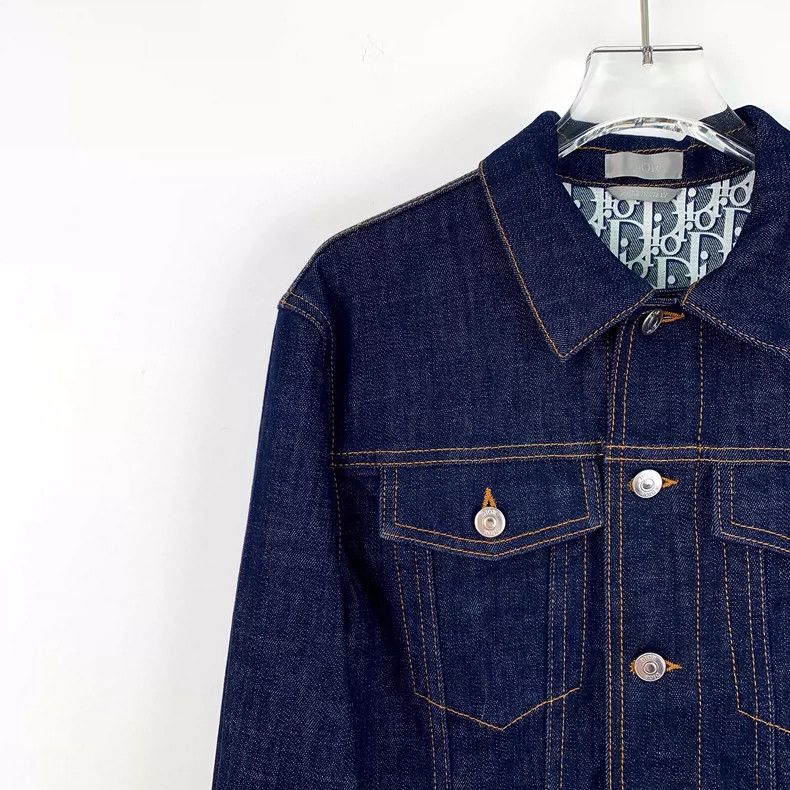 Dior Dior Blue Logo Cotton Denim Jacket Size US XS / EU 42 / 0 - 3 Thumbnail