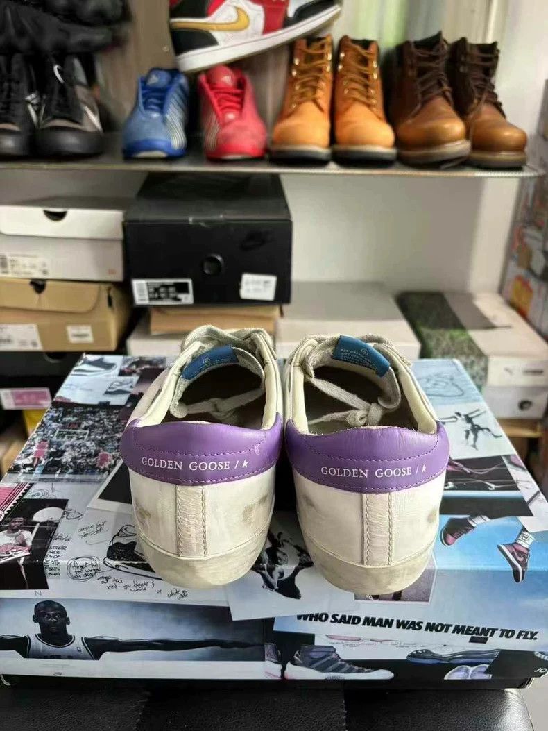 Golden Goose Golden Goose Super-Star Purple Detail Sneakers Size US 8 / EU 41 - 3 Thumbnail