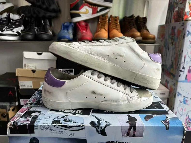 Golden Goose Golden Goose Super-Star Purple Detail Sneakers Size US 8 / EU 41 - 5 Thumbnail