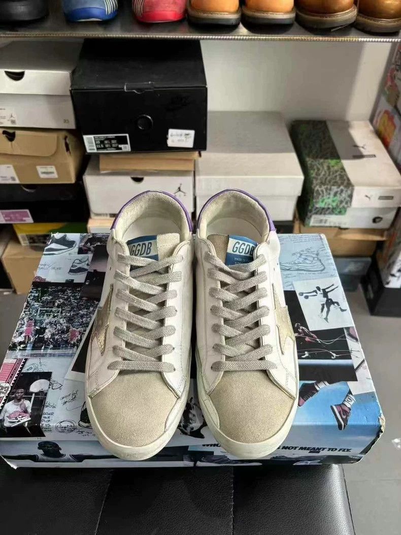 Golden Goose Golden Goose Super-Star Purple Detail Sneakers Size US 8 / EU 41 - 2 Thumbnail