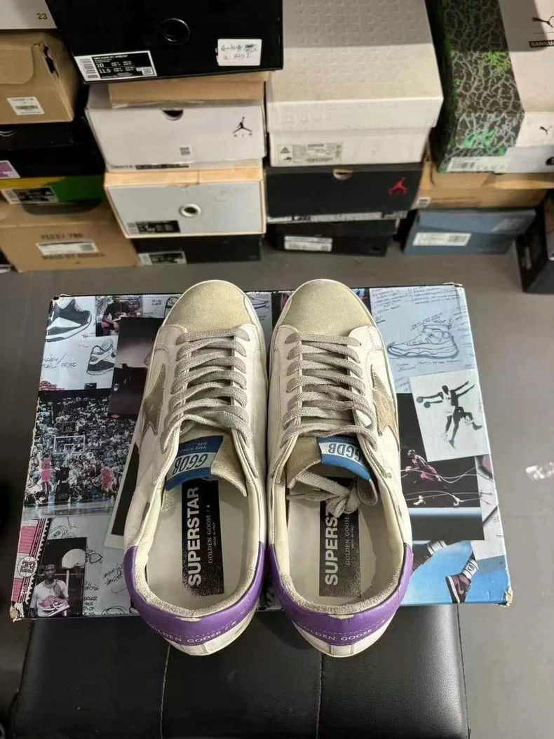 Golden Goose Golden Goose Super-Star Purple Detail Sneakers Size US 8 / EU 41 - 4 Thumbnail