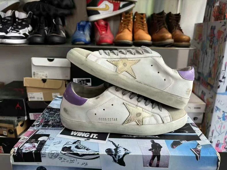 Golden Goose Golden Goose Super-Star Purple Detail Sneakers Size US 8 / EU 41 - 6 Thumbnail