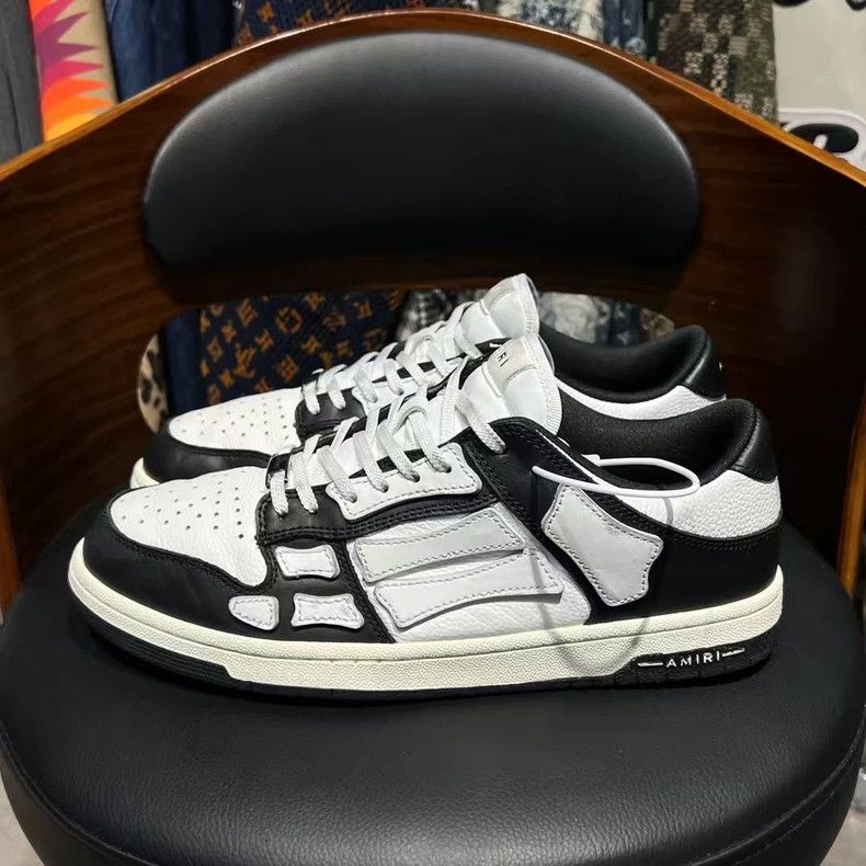 Amiri Amiri Bone Shoes Black White Edition Size US 10.5 / EU 43-44 - 4 Thumbnail