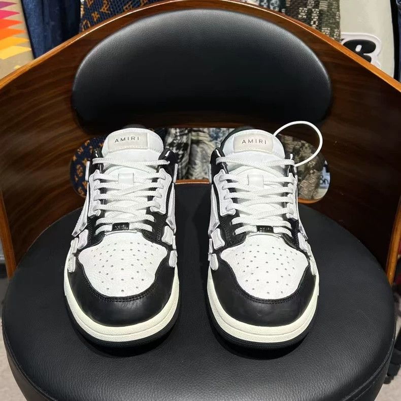 Amiri Amiri Bone Shoes Black White Edition Size US 10.5 / EU 43-44 - 2 Thumbnail