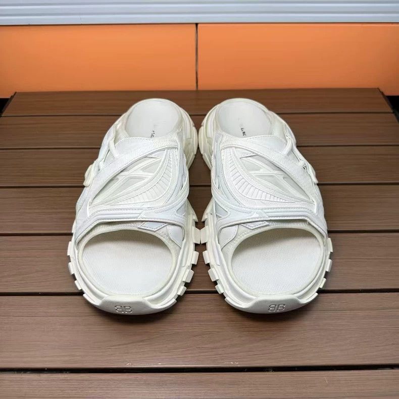 Balenciaga Balenciaga Track Slide Sandals White Size 44 Size US 10 / EU 43 - 3 Thumbnail
