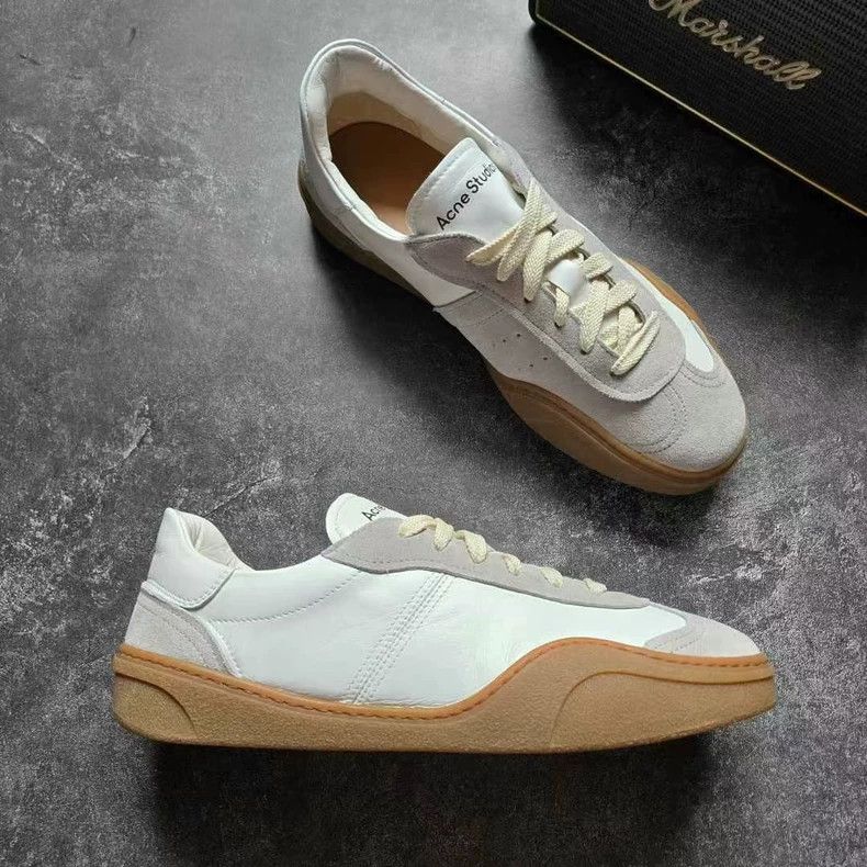 Acne Studios Acne Studios Gray White Leather Sneakers Size 43 Size US 10 / EU 43 - 5 Thumbnail