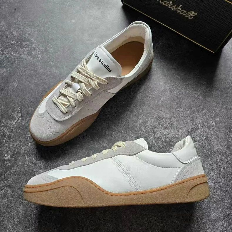 Acne Studios Acne Studios Gray White Leather Sneakers Size 43 Size US 10 / EU 43 - 4 Thumbnail