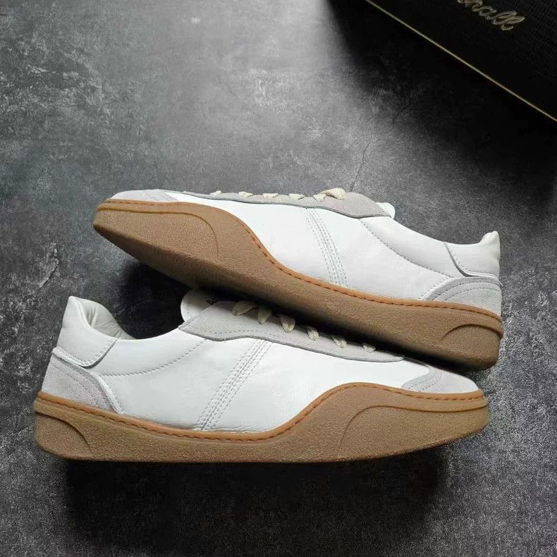 Acne Studios Acne Studios Gray White Leather Sneakers Size 43 Size US 10 / EU 43 - 3 Thumbnail