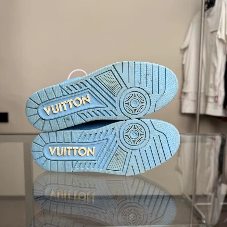 Louis Vuitton LV Louis Vuitton Trainer Blue Sneakers UK7 Size US 8 / EU 41 - 6 Thumbnail