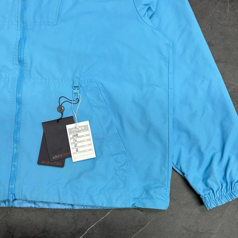 Louis Vuitton Louis Vuitton Lightweight Blue Hooded Jacket Size US XXL / EU 58 / 5 - 4 Thumbnail