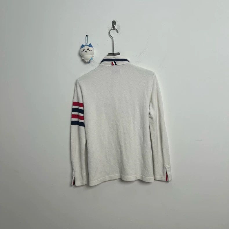 Thom Browne Thom Browne White Cardigan with Stripes Size US XXS / EU 40 - 3 Thumbnail