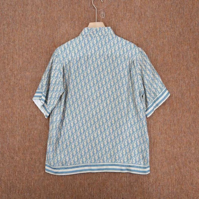 Dior Dior Logo Printed Silk Short Sleeve Shirt Size US M / EU 48-50 / 2 - 2 Thumbnail