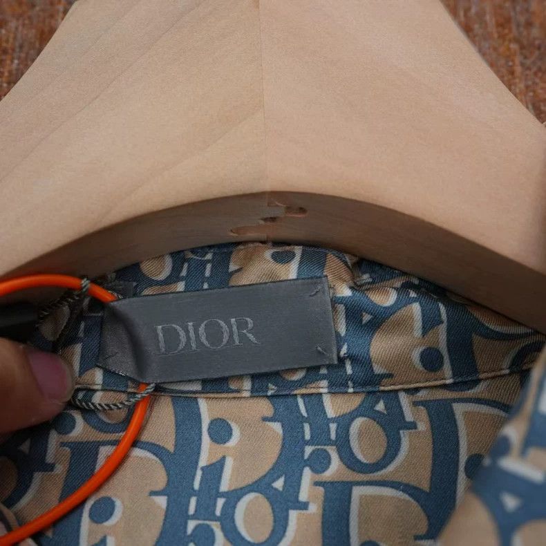 Dior Dior Logo Printed Silk Short Sleeve Shirt Size US M / EU 48-50 / 2 - 3 Thumbnail