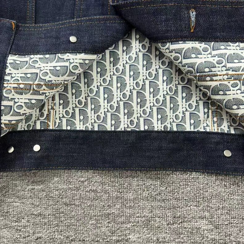 Dior Dior Blue Denim Jacket with Print Lining Size US L / EU 52-54 / 3 - 6 Thumbnail