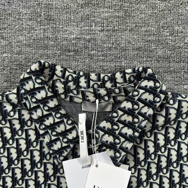 Dior Dior Navy Blue Printed Long Sleeve Shirt Size US L / EU 52-54 / 3 - 3 Thumbnail