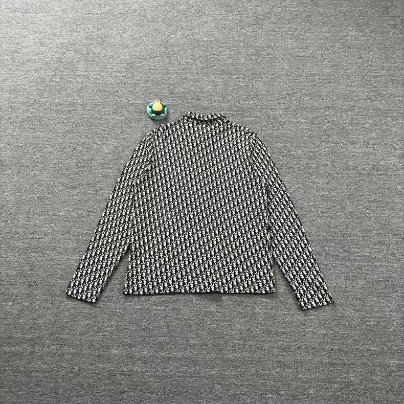 Dior Dior Navy Blue Printed Long Sleeve Shirt Size US L / EU 52-54 / 3 - 2 Thumbnail