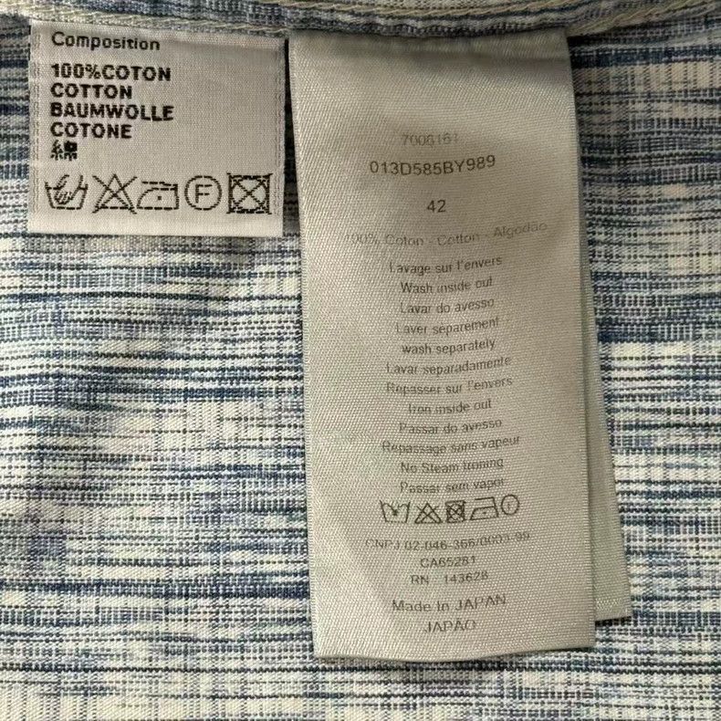 Dior Dior Blue Oblique Print Long Sleeve Shirt Size US M / EU 48-50 / 2 - 4 Thumbnail