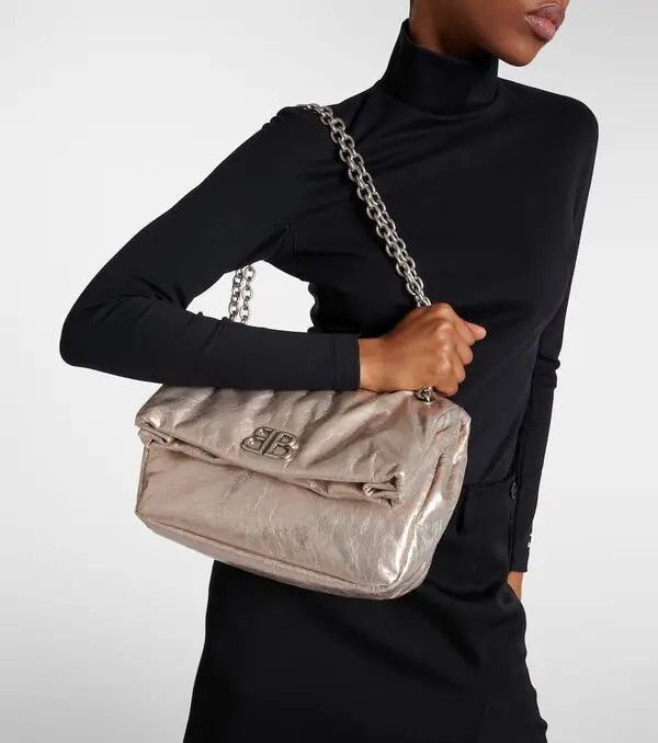 Balenciaga Monaco Small Chain Bag Metallized Size ONE SIZE - 4 Thumbnail