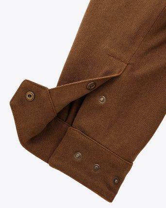 Saint Laurent Paris long trench coat in cotton khaki Size S / US 4 / IT 40 - 3 Thumbnail