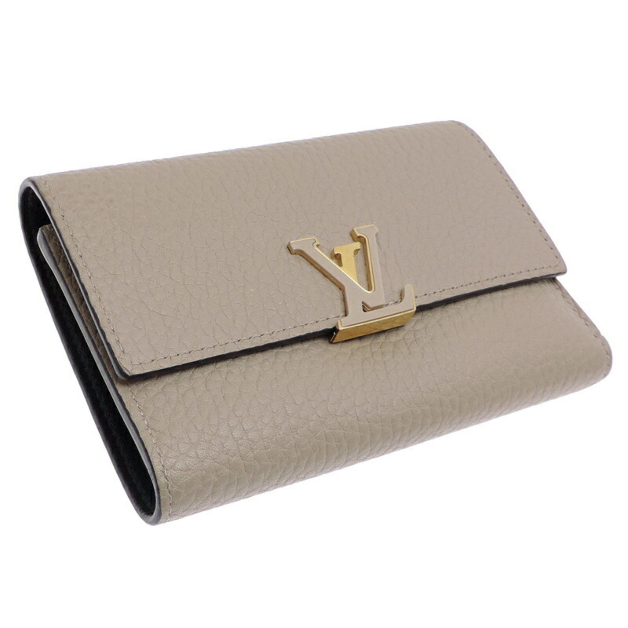 Louis Vuitton Louis Vuitton Portefeuille Capucines Compact Women's Bi-fold Wallet M62159 Taurillon Galle (Gray) Size ONE SIZE - 3 Thumbnail