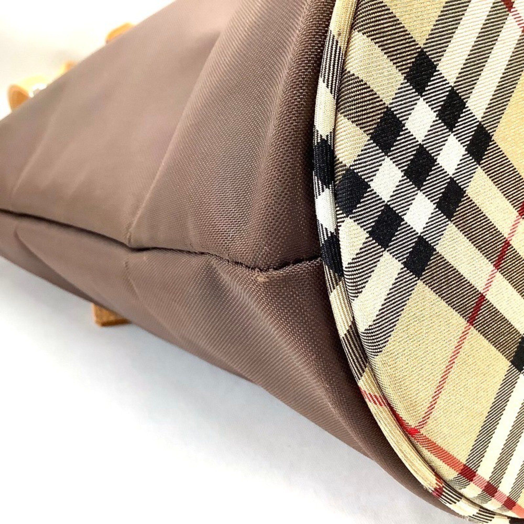 Other BURBERRYS BLUE LABEL Burberry Blue Label Nylon Tote Bag Beige Brown MK-1797 Size ONE SIZE - 5 Thumbnail