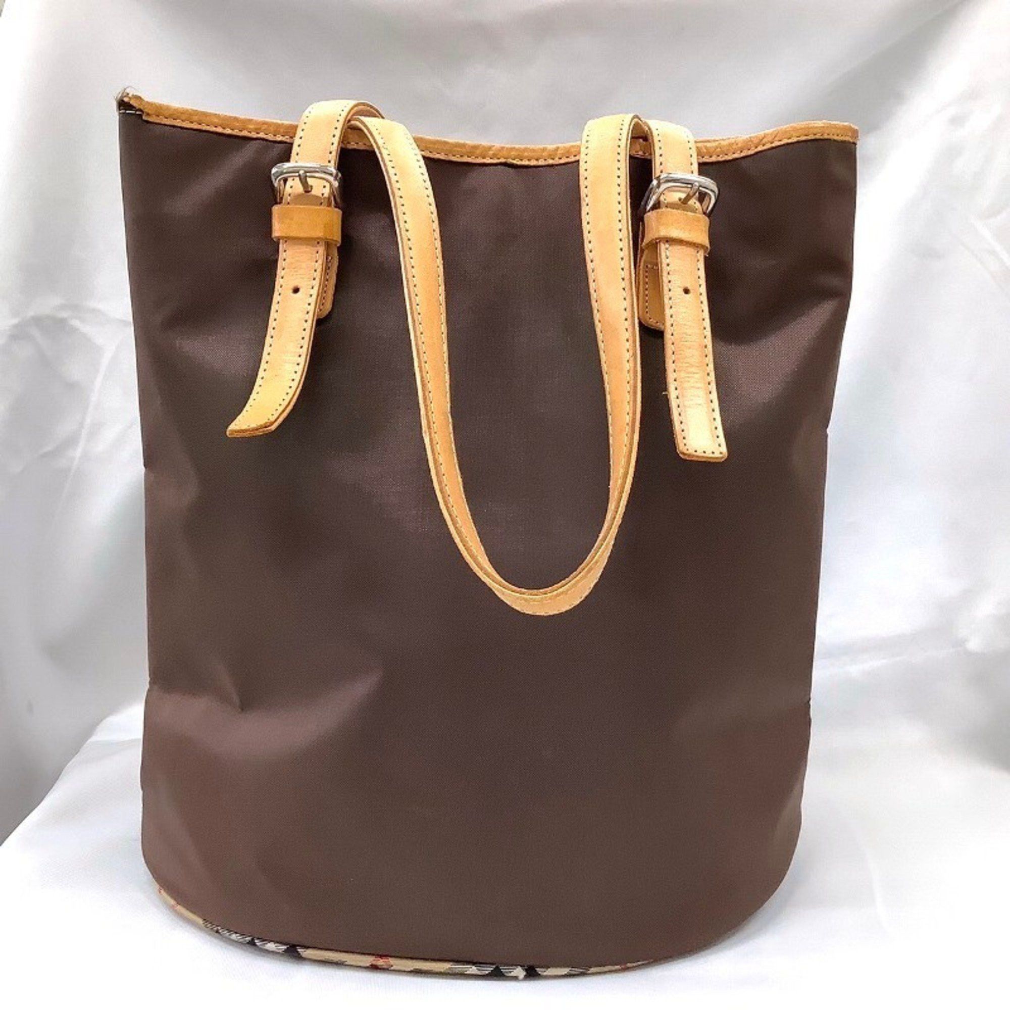 Other BURBERRYS BLUE LABEL Burberry Blue Label Nylon Tote Bag Beige Brown MK-1797 Size ONE SIZE - 2 Thumbnail