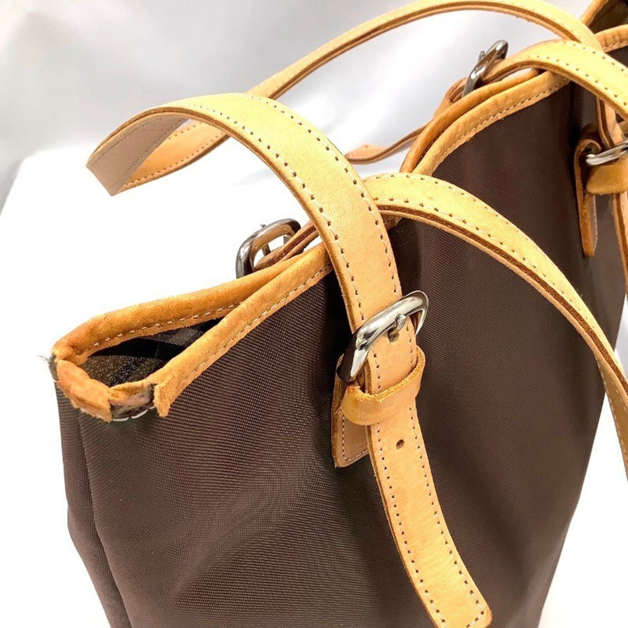 Other BURBERRYS BLUE LABEL Burberry Blue Label Nylon Tote Bag Beige Brown MK-1797 Size ONE SIZE - 7 Thumbnail