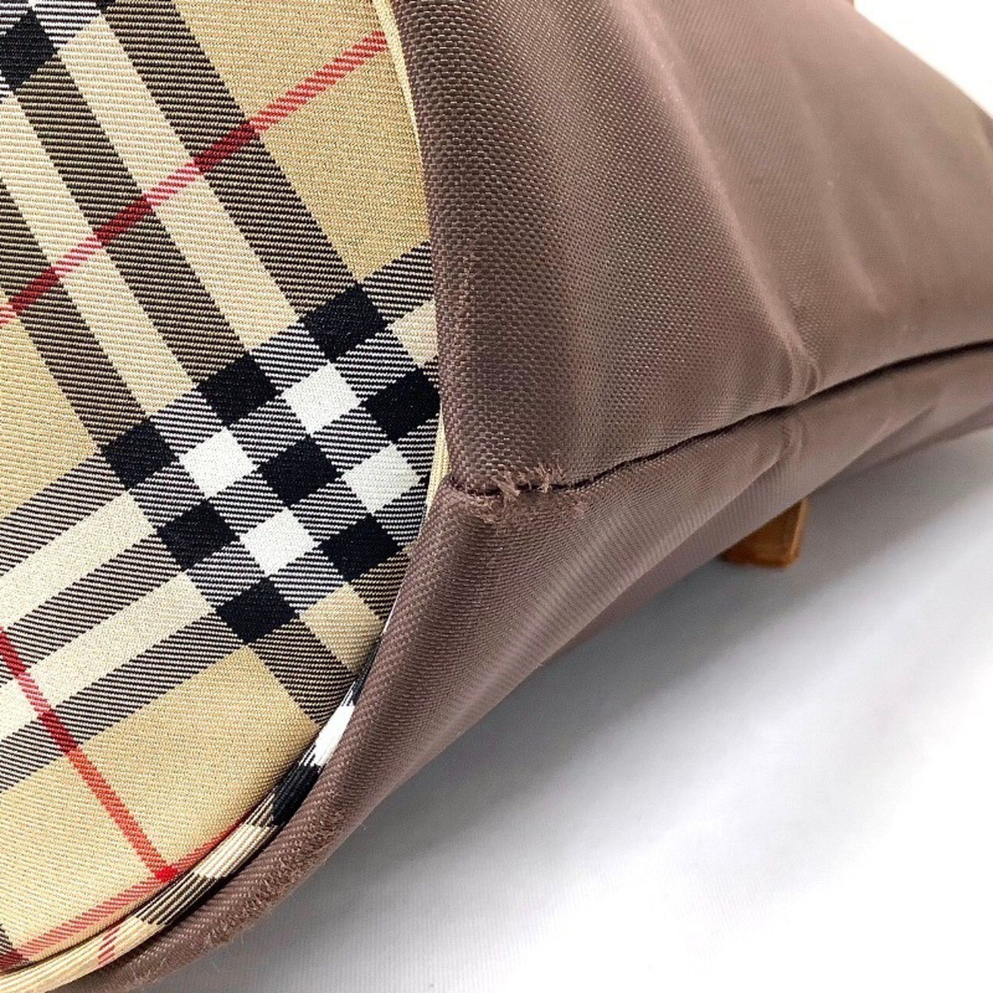 Other BURBERRYS BLUE LABEL Burberry Blue Label Nylon Tote Bag Beige Brown MK-1797 Size ONE SIZE - 4 Thumbnail