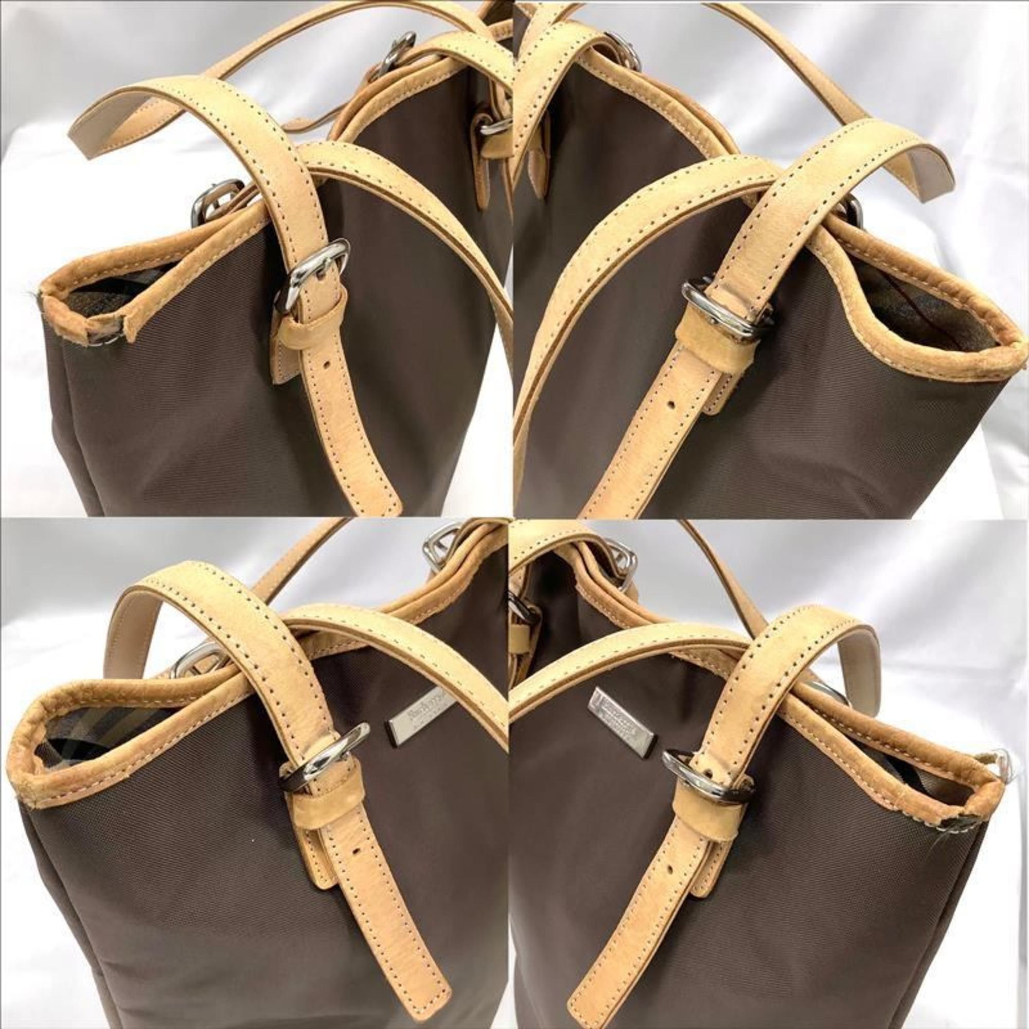 Other BURBERRYS BLUE LABEL Burberry Blue Label Nylon Tote Bag Beige Brown MK-1797 Size ONE SIZE - 6 Thumbnail