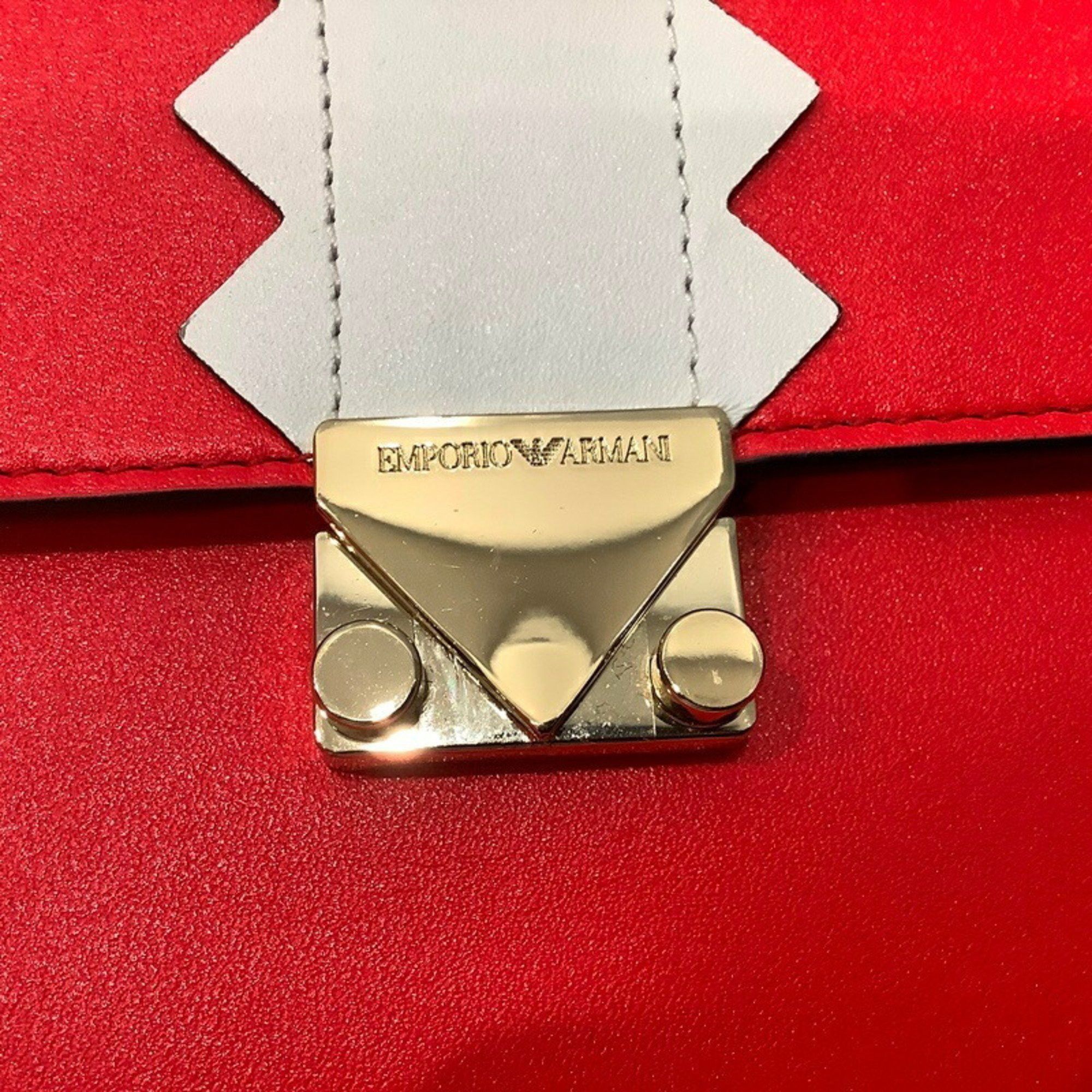 Emporio Armani EMPORIO ARMANI Chain Shoulder Bag Mini Pochette Red JA-20885 Size ONE SIZE - 2 Thumbnail