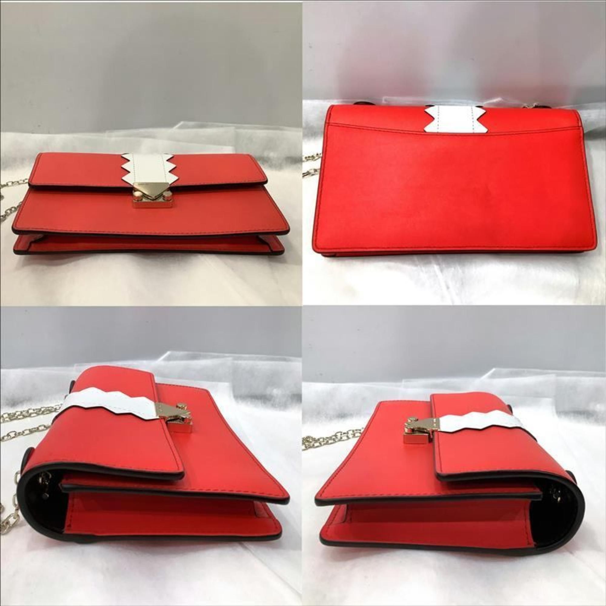Emporio Armani EMPORIO ARMANI Chain Shoulder Bag Mini Pochette Red JA-20885 Size ONE SIZE - 3 Thumbnail